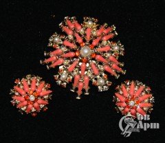 Комплект: брошь и клипсы  от Хар